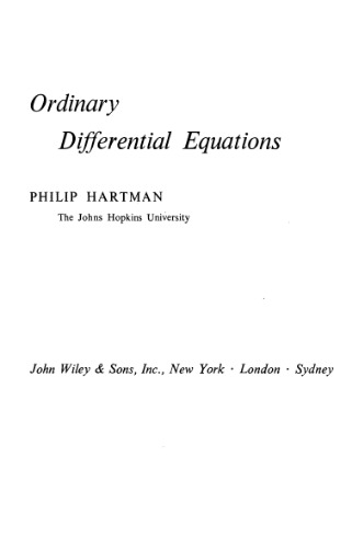 Ordinary Differential Equations