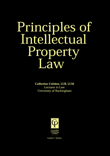 Intellectual Property Law (Principles of Law)