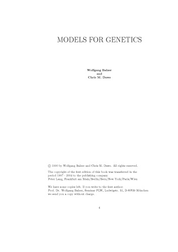 Models for Genetics