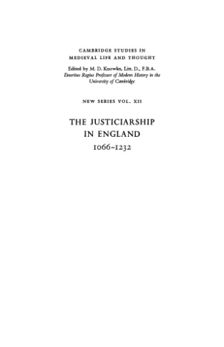 Justiceship England 1066-1232