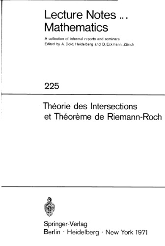 Théorie des Intersections et Théorème de Riemann-Roch