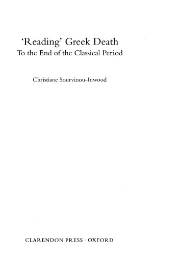 Reading  Greek Death: To the End of the Classical Period