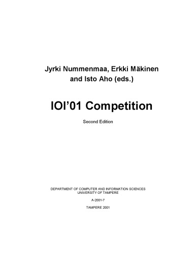 International Olympiad in Informatics 2001 - tasks and solutions