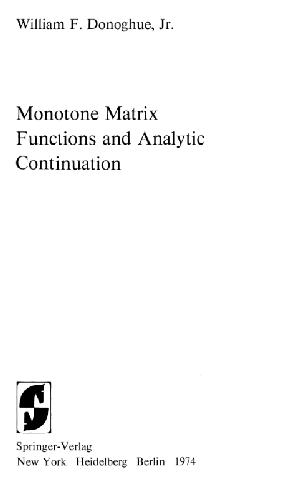 Monotone Matrix Functions and Analytic Continuation