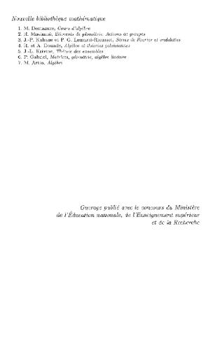 Algebre et theories galoisiennes