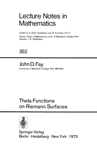 Theta Functions on Riemann Surfaces