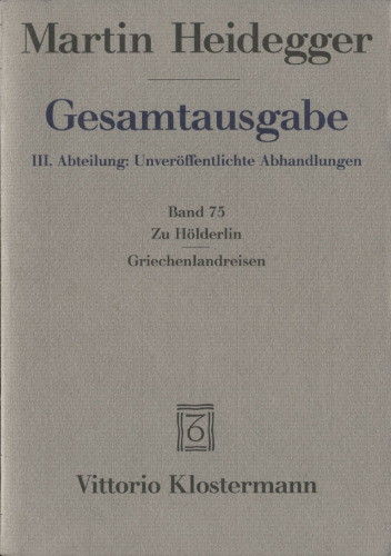 Zu Hölderlin — Griechenlandreisen