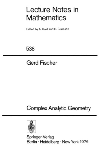 Complex analytic geometry