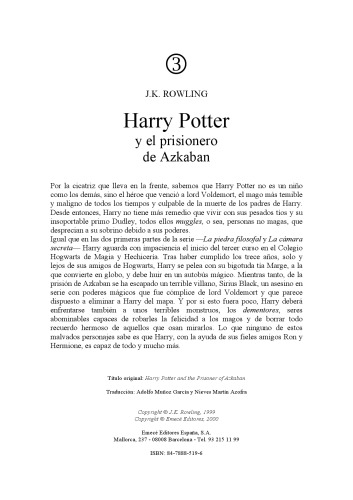 Harry Potter Y El Prisionero De Azkaban