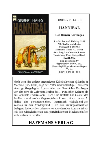 Hannibal. Der Roman Karthagos