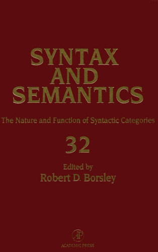 The Nature and Function of Syntactic Categories