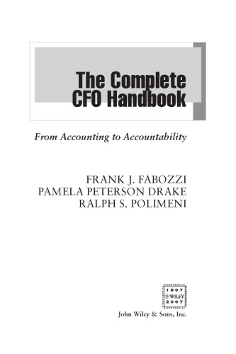 The Complete CFO Handbook: From Accounting to Accountability