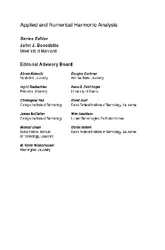 Harmonic Analysis and Applications