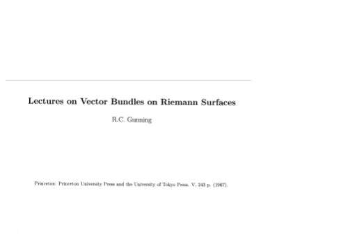 Lectures on vector bundles on Riemann surfaces