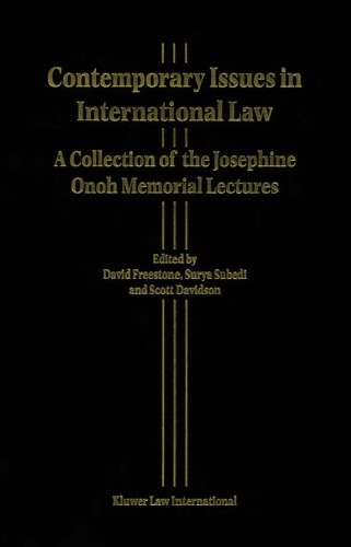 Contemporary Issues in International Law:A Collection of the Josephine Onoh Memorial Lectures