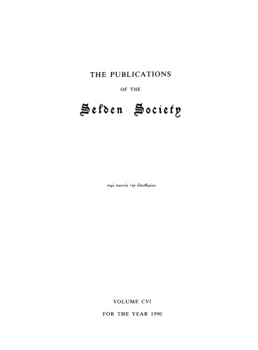 English Lawsuits From William I to Richard I. Volume I: William I to Stephen (Nos 1-346)