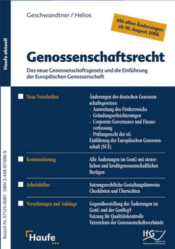 Genossenschaftsrecht  GERMAN