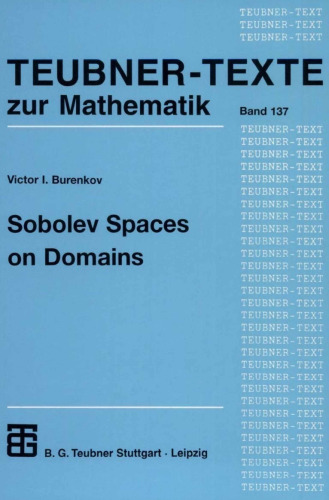 Sobolev Spaces on Domains (Teubner-Texte zur Mathematik; 137)