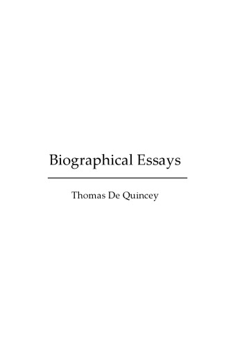 Biographical Essays