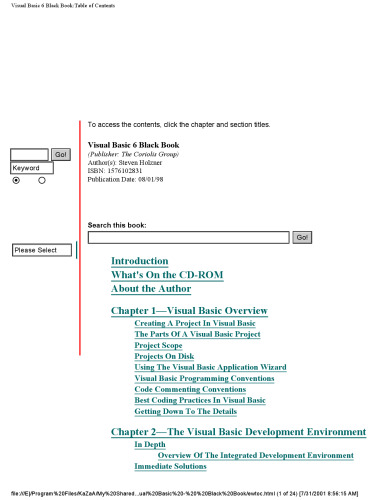 Visual Basic 6 black book: indispensable problem solver