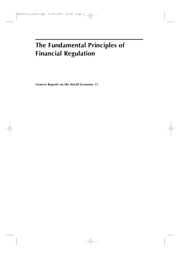 The Fundamental Principles of Financial Regulation: Geneva Reports on the World Economy 11