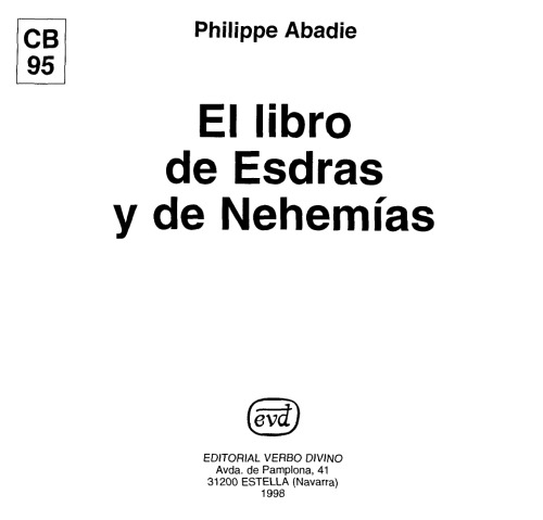 El Libro de Esdras y de Nehemías