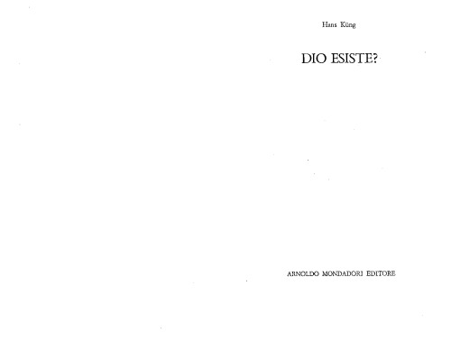 Dio esiste? : risposta al problema di Dio nell'età moderna