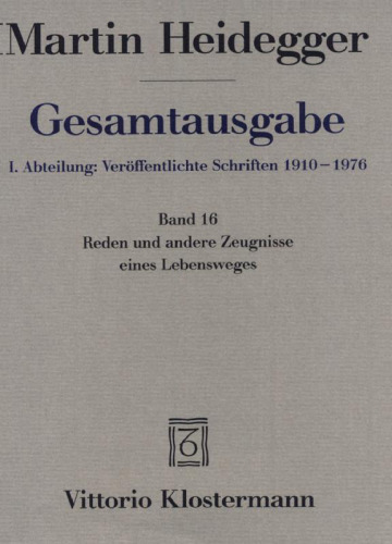 Reden und andere Zeugnisse eines Lebensweges (1910–1976)