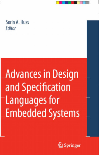 Advances in Design and Specification Languages for Embedded Systems