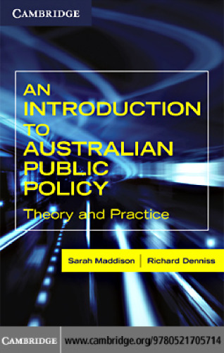 An Introduction to Australian Public Policy: Theory and Practice