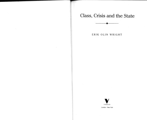 Class Crisis & the State