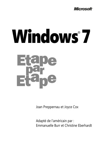 Windows seven : étape par étape