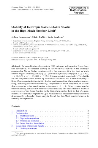 Communications In Mathematical Physics - Volume 293