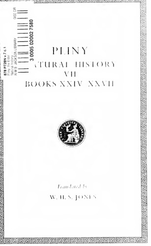 Pliny: Natural History (Books 24-27)