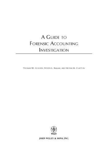 A Guide to Forensic Accounting Investigation