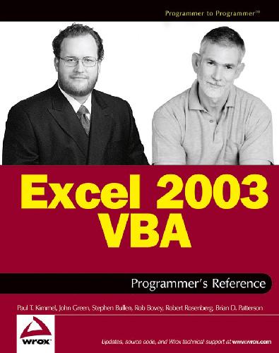 Excel 2003 VBA Programmer’s Reference