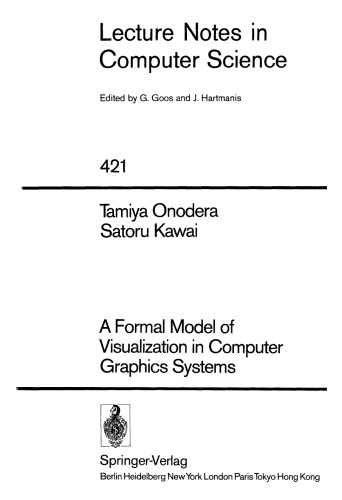 A Formal Model of Visualization in Computer Graphics Systems