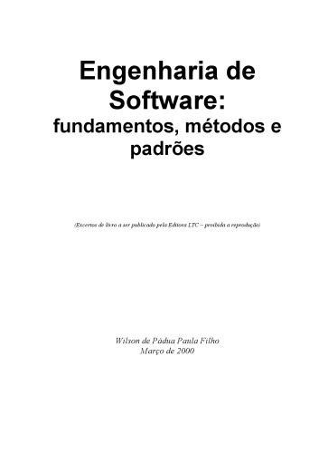 Engenharia de Software: Fundamentos, Métodos e Padrões