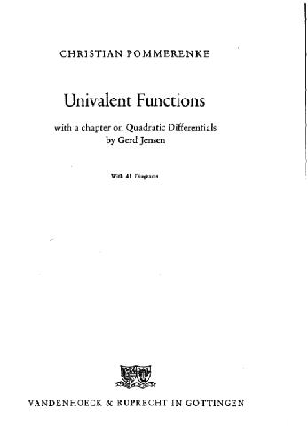 Univalent functions