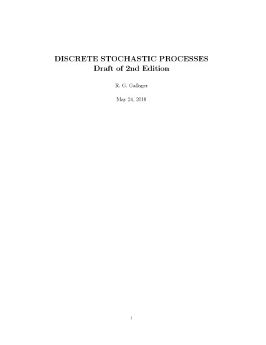 Discrete Stochastic Processes (Draft of the 2nd Edition 2010)