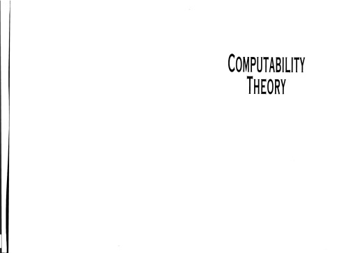 Computability Theory (Chapman Hall Crc Mathematics Series)