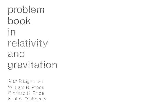 Problem Book in Relativity and Gravitation