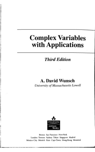 Complex variables with applications