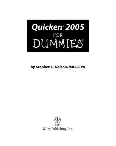 Quicken 2005 for Dummies