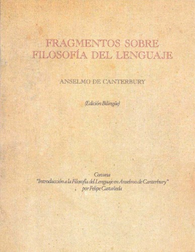 Fragmentos sobre filosofía del lenguaje  Latin   Spanish