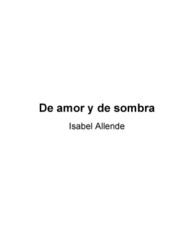 De Amor y de Sombra