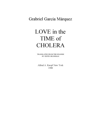 Love in the Time of Cholera