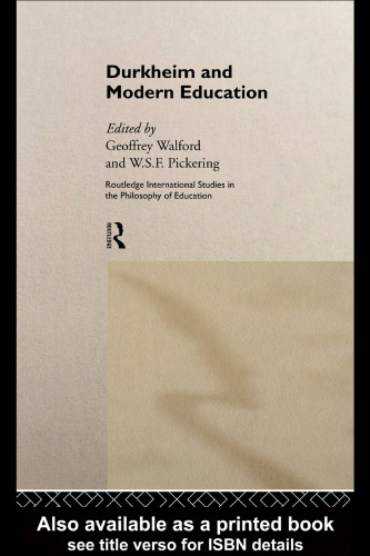 Durkheim and Modern Education