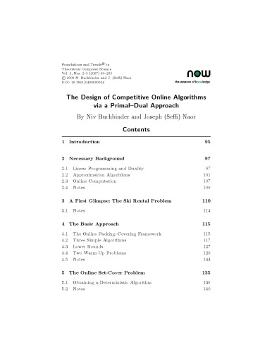 The Design of Competitive Online Algorithms via a Primal-Dual Approach