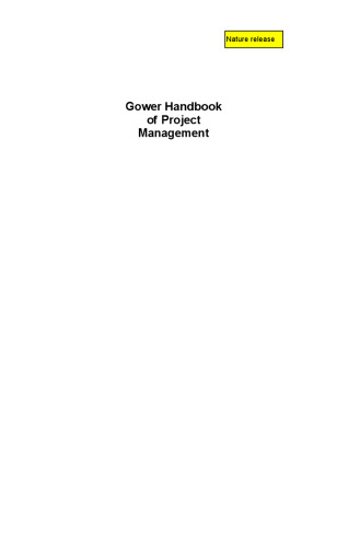 Gower Handbook of Project Management, 3rd Edition